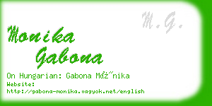 monika gabona business card
